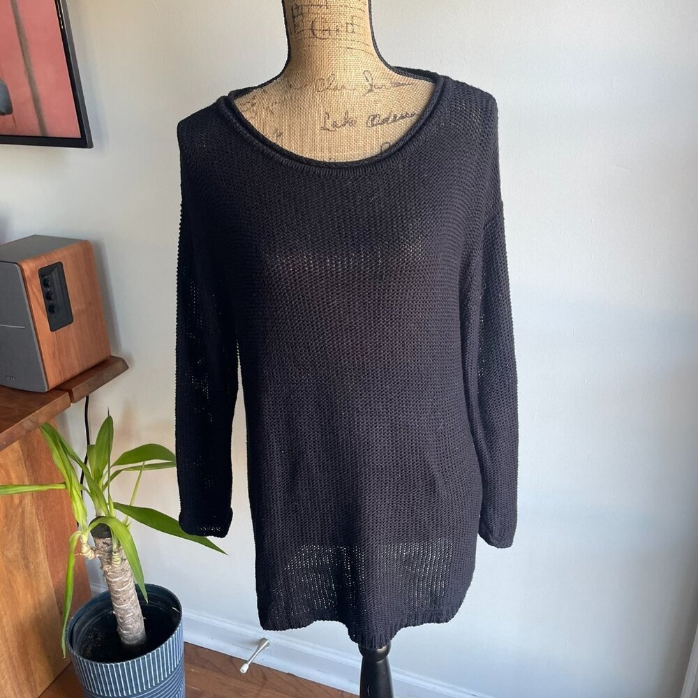 H&M - Black Long Sleeve Knit Sweater - Women’s M​